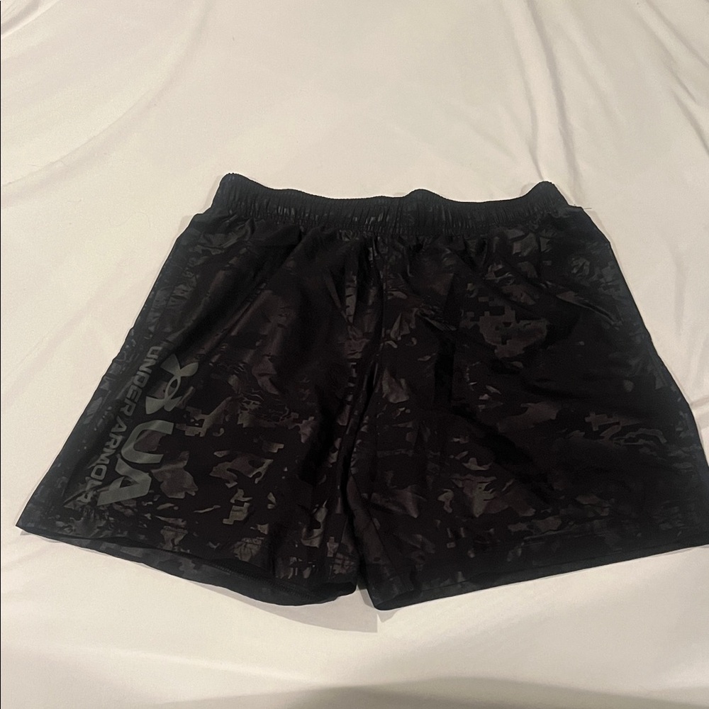 Under Armour Dark Patterned Athletic Shorts